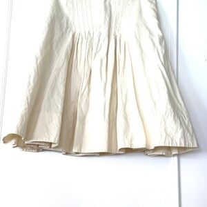 BCBGMaxAzria Cream A-Line Cotton Skirt
